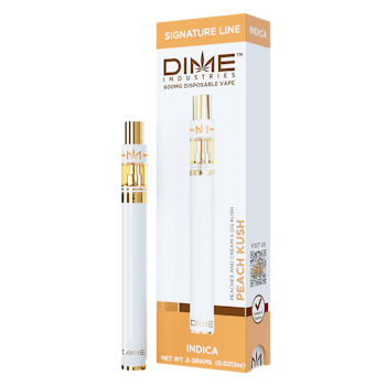 PEACH KUSH - ( 600 MG DISPOSABLE CART ) by DIME INDUSTRIES